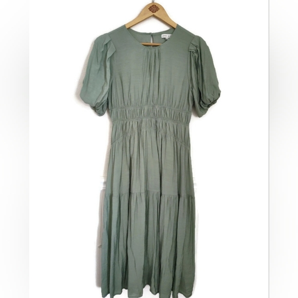 Moon River Dresses & Skirts - Sage Romantic Cottagecore Peasant Maxi Dress Sz. M No Flaws
